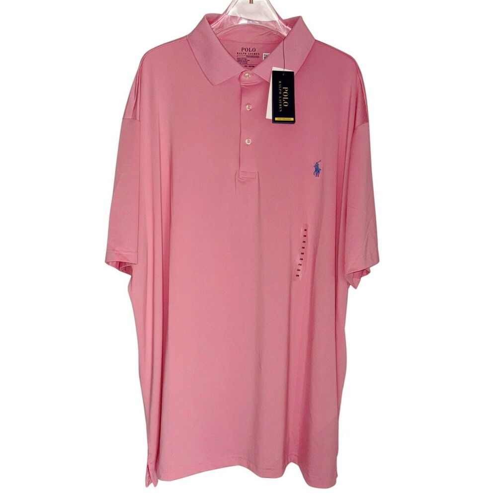 Polo Ralph Lauren Mens 2XB Performance Polo Shirt Pink Pony $125 56" Chest NWT